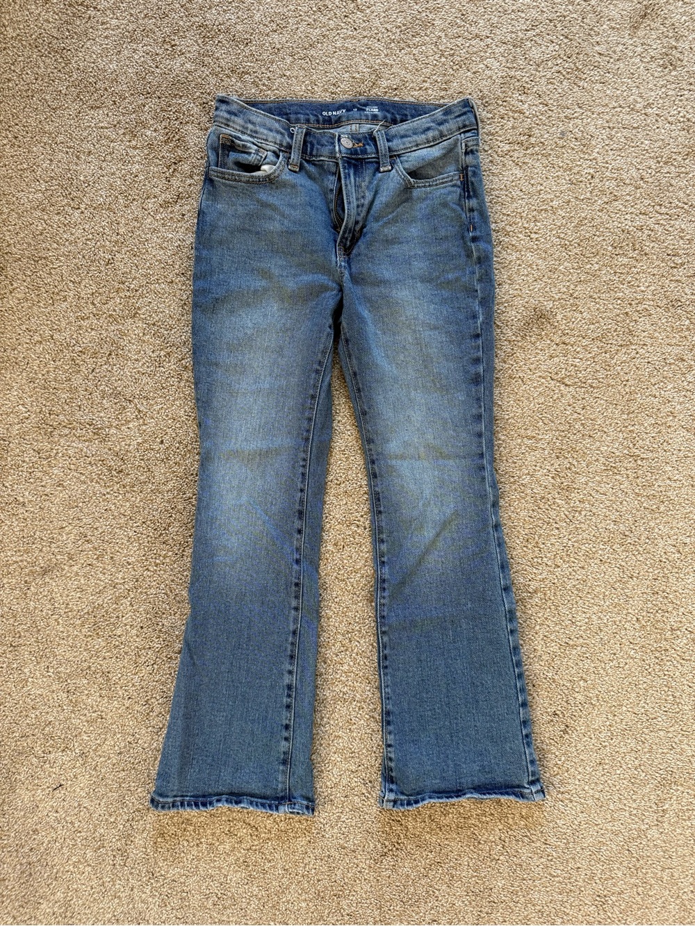 Old Navy Girls High Rise Flare Medium Wash Denim size 12